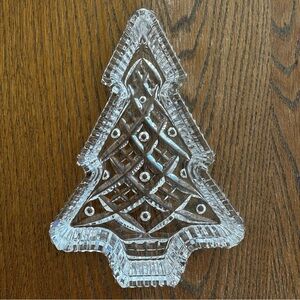 Waterford Crystal Figurine Christmas Tree Candy Dish Decorative Tray Retired